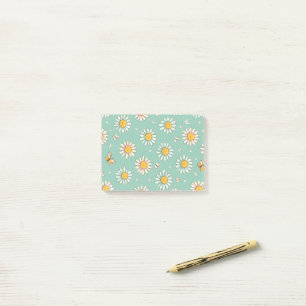 Motifs jolis de pâquerette et d'abeille Post-It