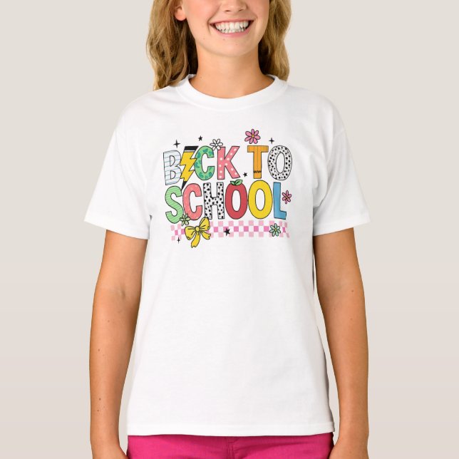 Motifs joués "Retour à l'école" Fun T-shirt (Devant)