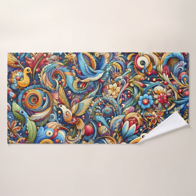 Motifs naturels abstraits (Serviette de bain)
