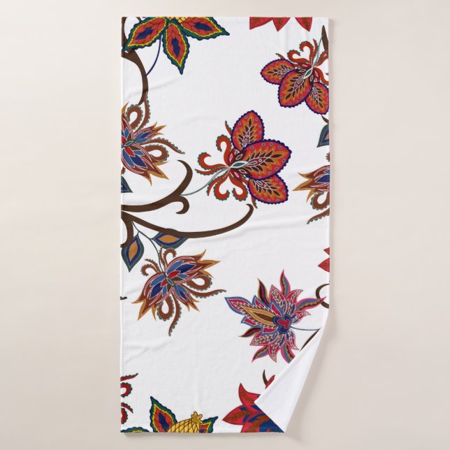 Motifs orientaux. Motif sans couture avec belle (Serviette de bain)