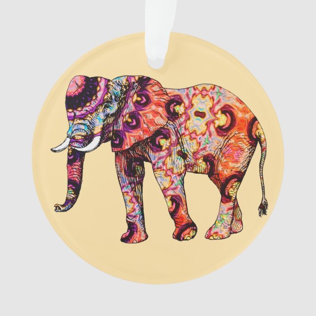 Motifs traditionnels chinois d'éléphant animal (devant)