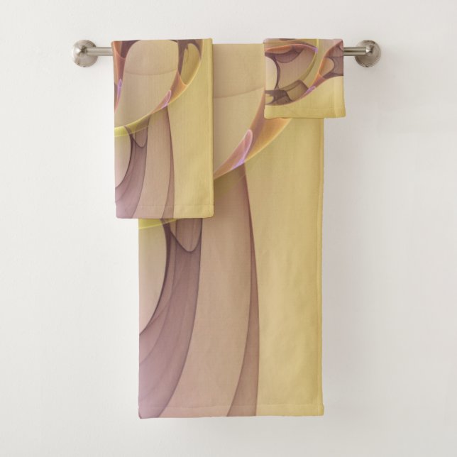 Motions Abstraites Art moderne rose or fractal (En situation)