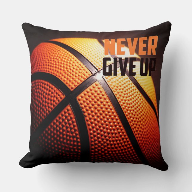 Motivation Coussin - Jamais renoncer par un contre (Recto)