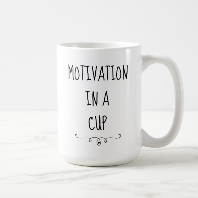 Motivation dans une Coupe avec Mug café coeur (Droite)