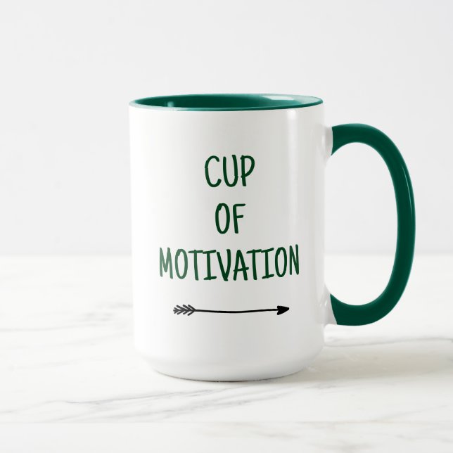Motivation dans une Coupe avec Mug de café Flèche (Droite)