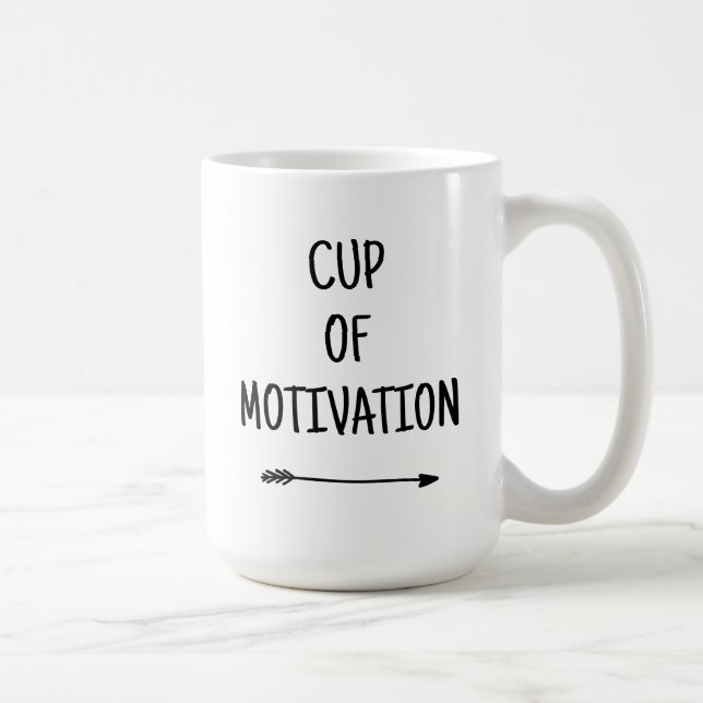 Motivation dans une Coupe avec Mug de café Flèche (Droite)