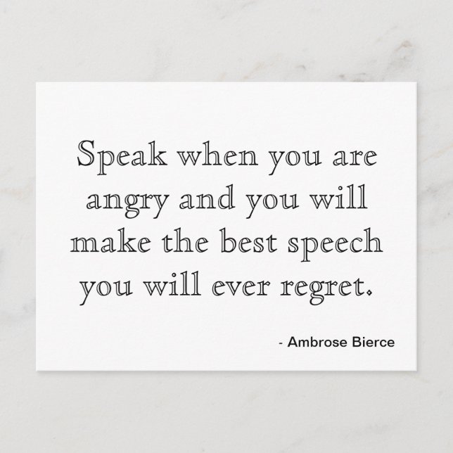 Motivation de carte postale - Colère (Devant)