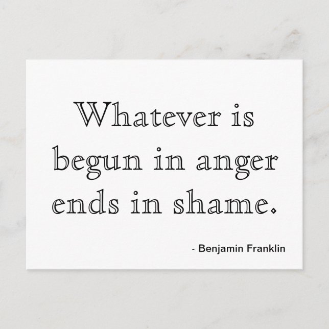 Motivation de carte postale - Colère (Devant)