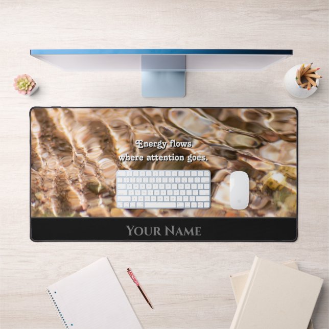 Motivation de l'eau épanouie citation positif état (Bureau 1)