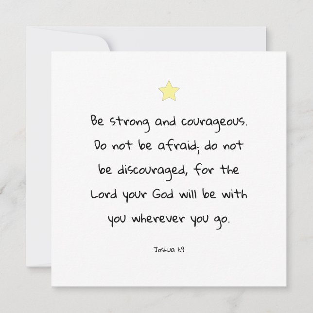 Motivation Encourageant Citation biblique Carte de (Devant)