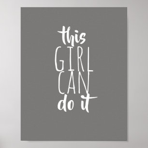 motivation fille citations poster typographie mode