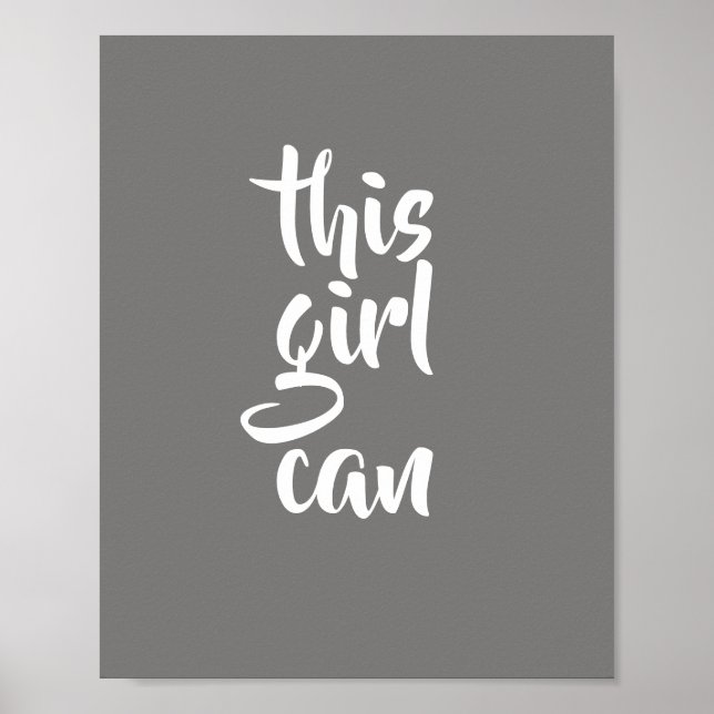 motivation fille citations poster typographie mode (Devant)