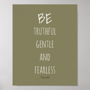 motivation Gandhi poster citation être honnête