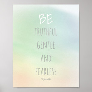 motivation Gandhi poster citation être honnête