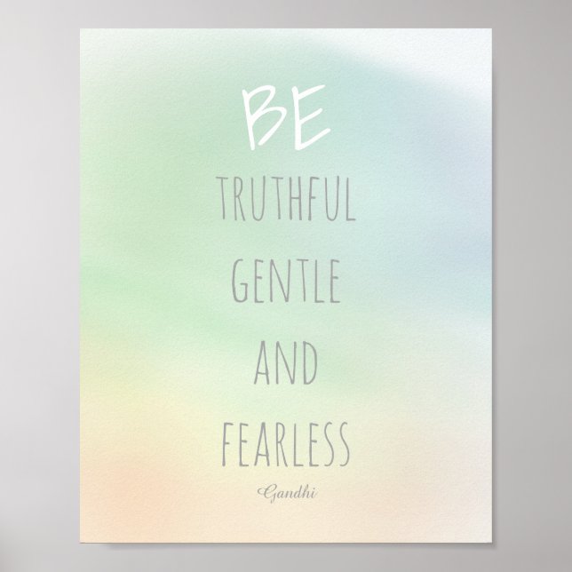 motivation Gandhi poster citation être honnête (Devant)