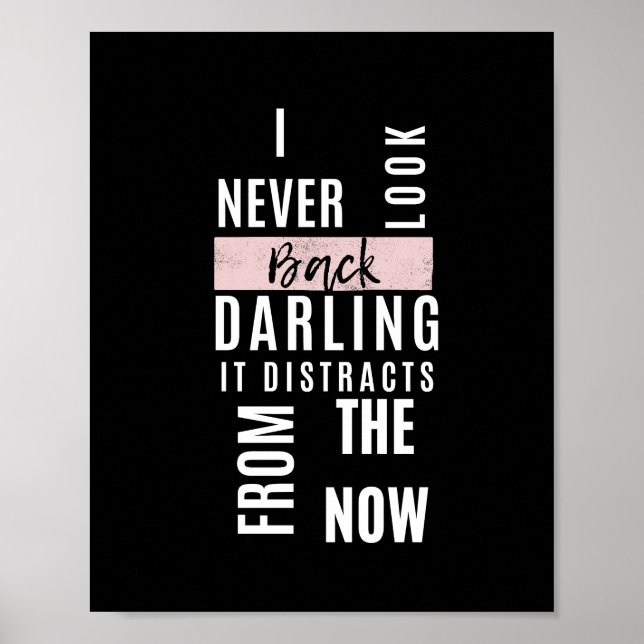 Motivation inspirante : Poster noir avec citation  (Devant)