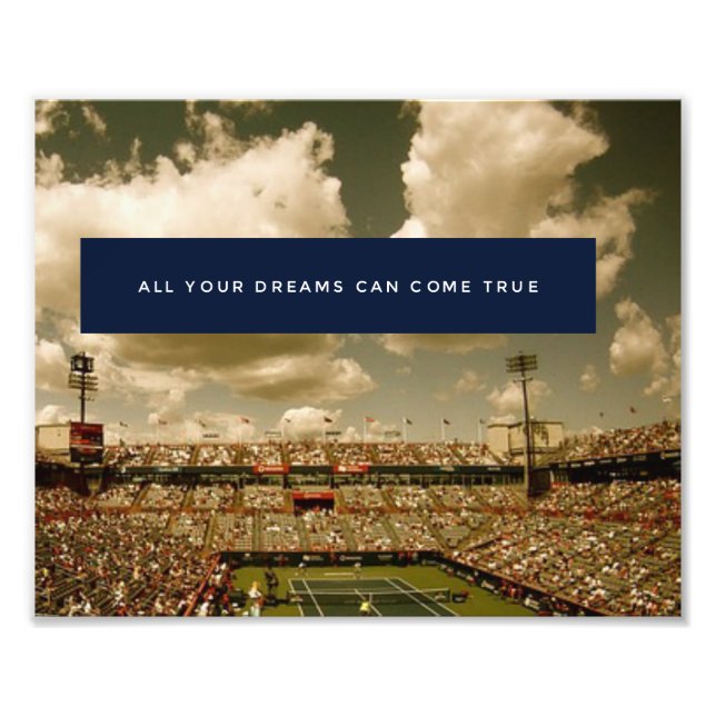 Motivation Inspirational Success Poster de tennis (Devant)