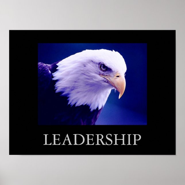 Motivation Leadership Eagle Eyes Poster (Devant)