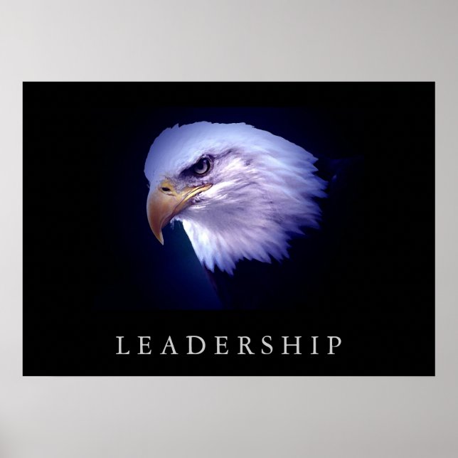 Motivation Leadership Eagle Eyes Poster (Devant)