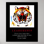 Motivation Leadership Pop Art Tiger Poster<br><div class="desc">Tiger Digital Artwork - Tiger Head Computer Animal Art - College Pop Art - Wild Big Cats Ordinateur Images</div>
