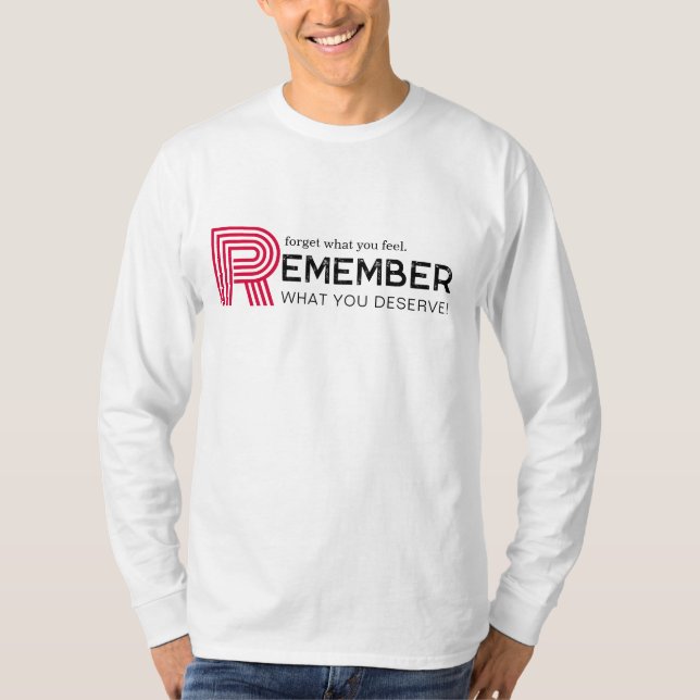 Motivation moderne Red Black Typographie T-shirt (Devant)