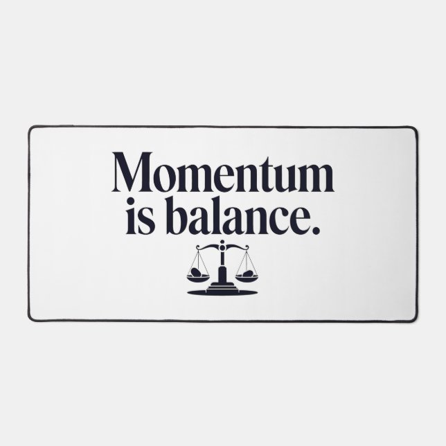 Motivation "Momentum is Balance" - Typographie (Recto)