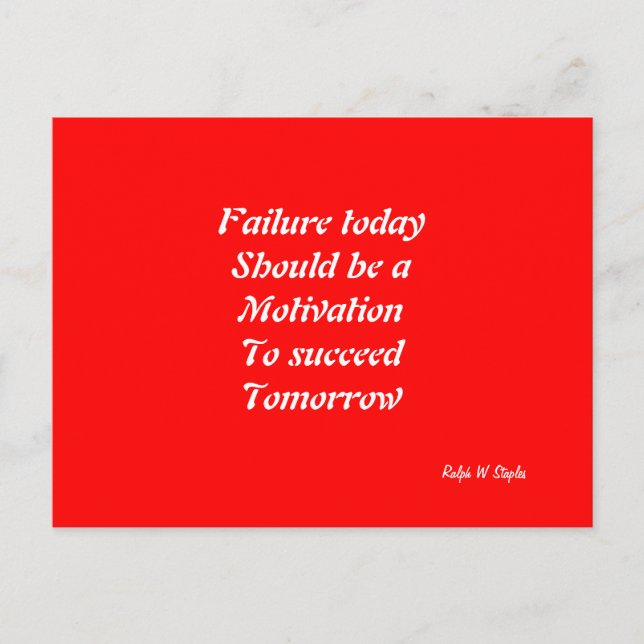 Motivation pour réussir les cartes postales (Devant)