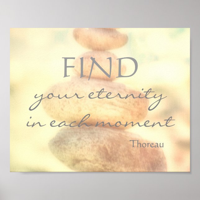 motivation Thoreau citation affiche nature art (Devant)