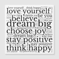 Motivation WordArt Motif Texte noir blanc