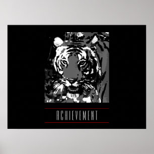 Motivational Achievational Tiger Poster Imprimer