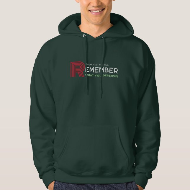 Motivational Citation Sweat à capuche rouge blanc  (Devant)