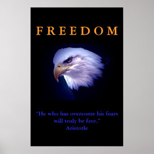 Motivational Freedom Courage Aigle Poster Imprimer