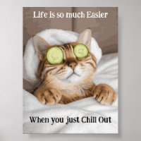 Motivational Funy Inspirational Cat Poster