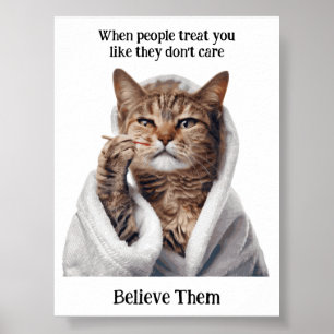 Motivational Funy Inspirational Cat Poster