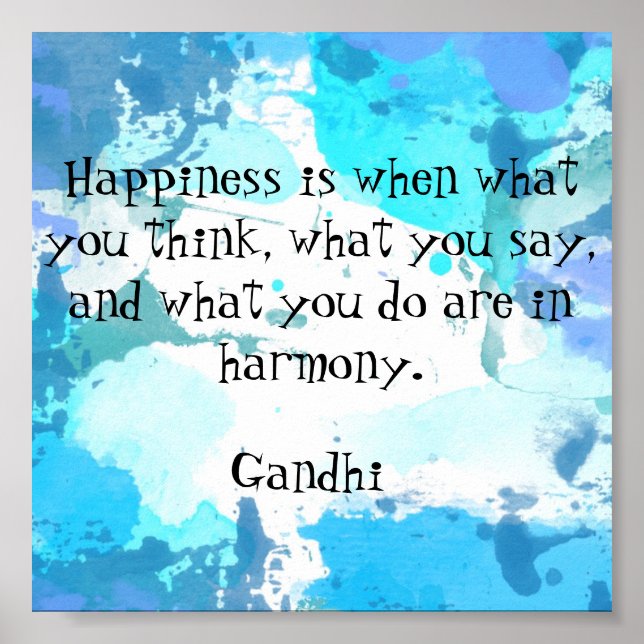 Motivational Inspirational Quote Poster Print (Devant)