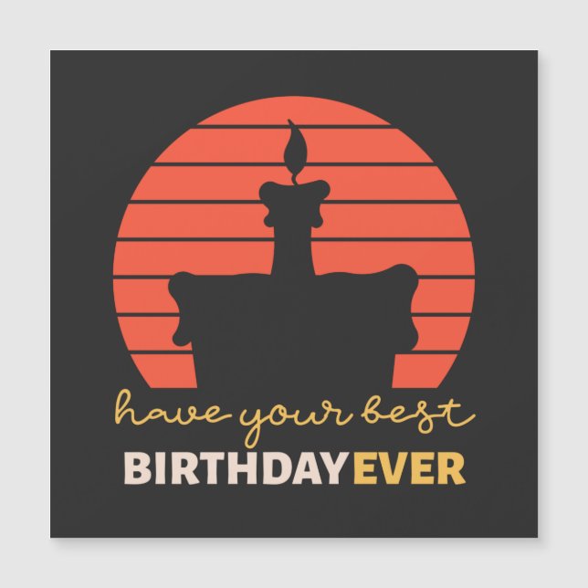 Motivational Joyeux voeux d'anniversaire avec gâte (Devant)