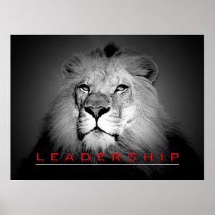 Motivational Leadership Courage Lion Poster Imprim