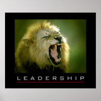 Motivational Leadership Courage Lion Poster Imprim
