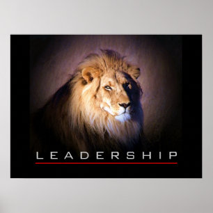 Motivational Leadership Courage Lion Poster Imprim