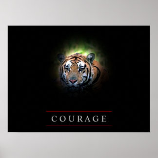 Motivational Leadership Courage Tiger Poster Impri