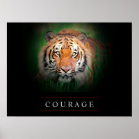 Motivational Leadership Courage Tiger Poster Impri