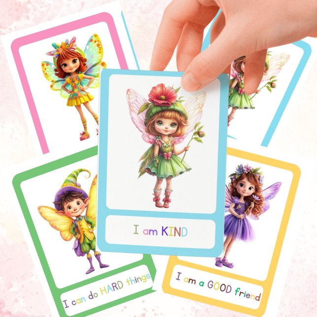 Motivational Lunch Box Notes enfants Lunchbox cart (Motivational Lunch Box Notes kids Lunchbox cards - Four Fairy Affirmation Cards
)