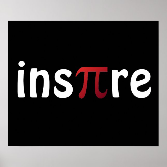 Motivational Math Inspire Pi Poster (Devant)