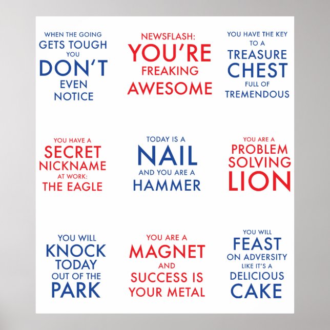 Motivational poster to inspire schmazingness (Devant)