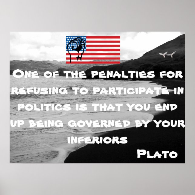 Motivational Poster with Quote by Plato (Devant)