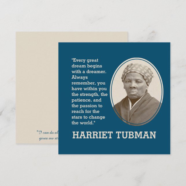 Motivationnel CHAQUE GRAND RÊVE Harriet Tubman (Devant / Derrière)
