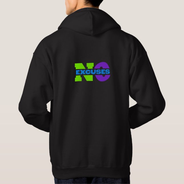 Motivationnel 'No Excuses' Sweat - shirt à capuche (Dos)