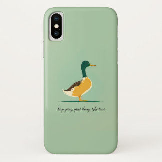 Motivationnel, simple coque iphone de canard
