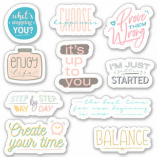 Motivez-Vous ! 10 Sticker Motivational Pack