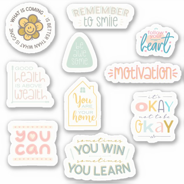 Motivez-Vous ! 10 Sticker Motivational Pack (Devant)